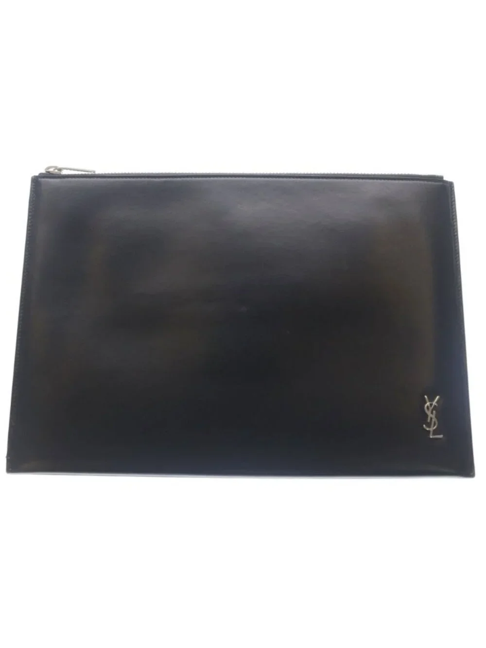 ★SOLD★ Saint Laurent Paris Leather Clutch Black - Picture 1 of 6